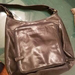 Black leather Fossil Purse